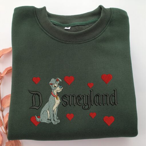 The Tramp Disneyland Embroidery, Disneyland Embroidered Sweatshirt, Movie Disney Inspired, Best Gifts Idea For Him Her Design File - Image 3