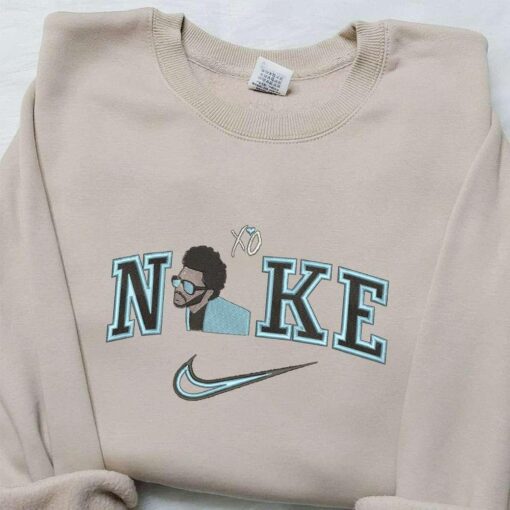 The Weeknd Xo x Nike Embroidered Hoodie Celebrity Embroidered Shirt Nike Inspired Embroidered Shirt