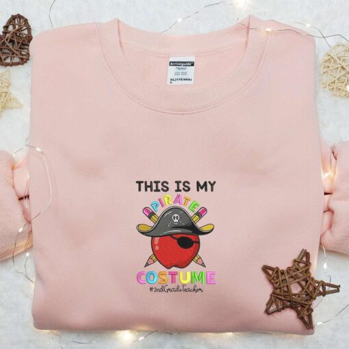This Is My Pirate Costume Embroidered Sweatshirt Halloween Embroidered Hoodie Best Halloween Gift Ideas