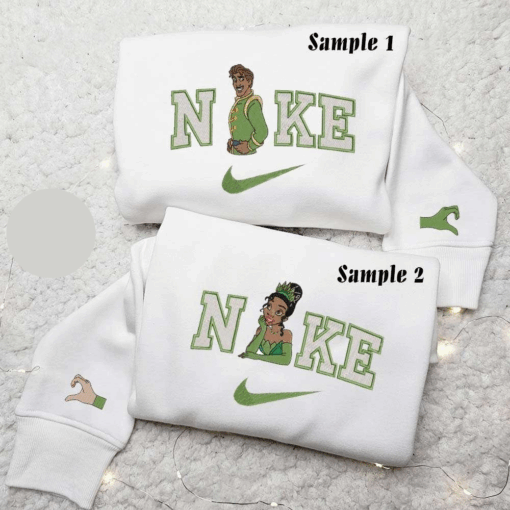 Tiana And Prince Naveen Embroidered Couples Shirts