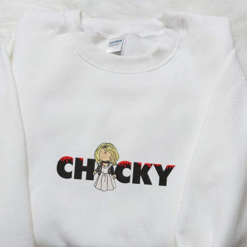 Tiffany Chucky Horror Movie Halloween Embroidered Shirt Best Halloween Gift Ideas