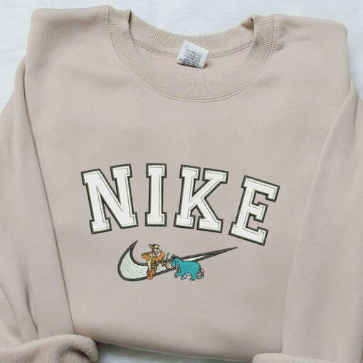 Tiger and Eeyore x Nike Embroidered Sweatshirt Winnie The Pooh Disney Embroidered Shirt Nike Inspired Embroidered Shirt
