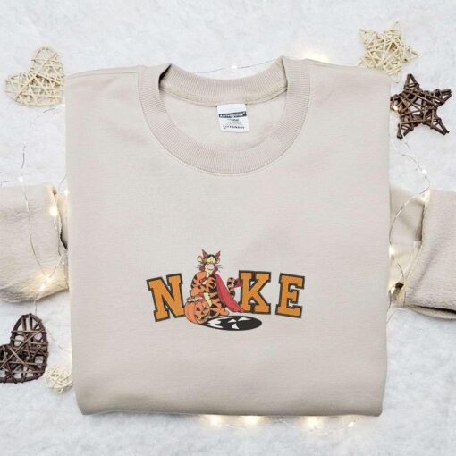 Tigger Cosplay Halloween x Nike Embroidered Sweatshirt Walt Disney Characters Embroidered Shirt Best Halloween Gift Ideas