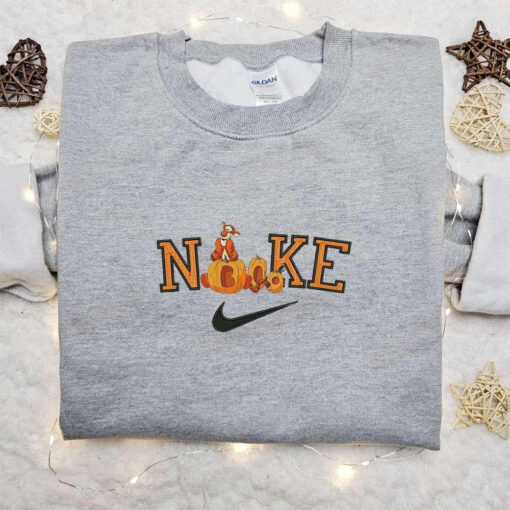 Tigger Pumpkin Boo x Nike Halloween Embroidered Sweatshirt Horror Movie Halloween Embroidered Shirt Best Halloween Gift Ideas