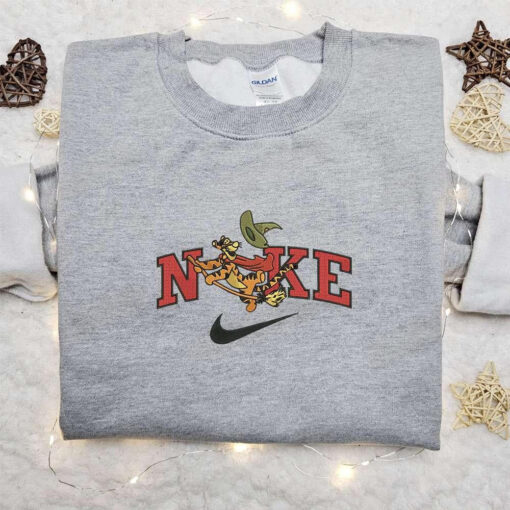 Tigger Witch x Nike Halloween Embroidered Sweatshirt Horror Movie Halloween Embroidered Shirt Best Halloween Gift Ideas