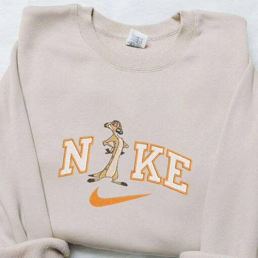 Timon x Nike Cartoon Embroidered Sweatshirt Disney Characters Embroidered T shirt Best Gift Ideas for Family