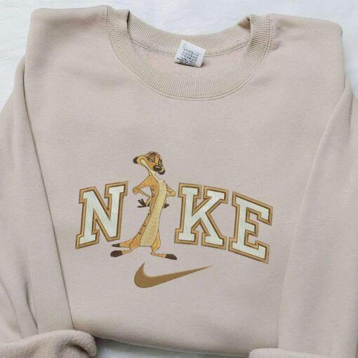 Timon x Nike Embroidered Hoodie The Lion King Embroidered Shirt Nike Inspired Embroidered Shirt