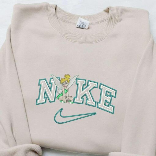 Tinkerbell x Nike Cartoon Embroidered Sweatshirt Disney Characters Embroidered Hoodie Best Birthday Gift Ideas