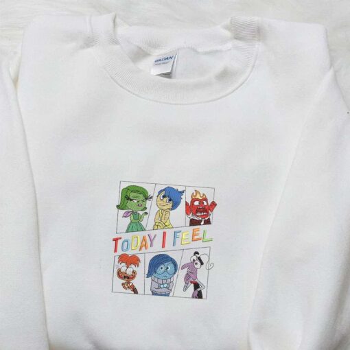 Today I Feel Inside Out Disney Characters Embroidered Shirt Inspired Movie Shirt Best Gift Idea For Family