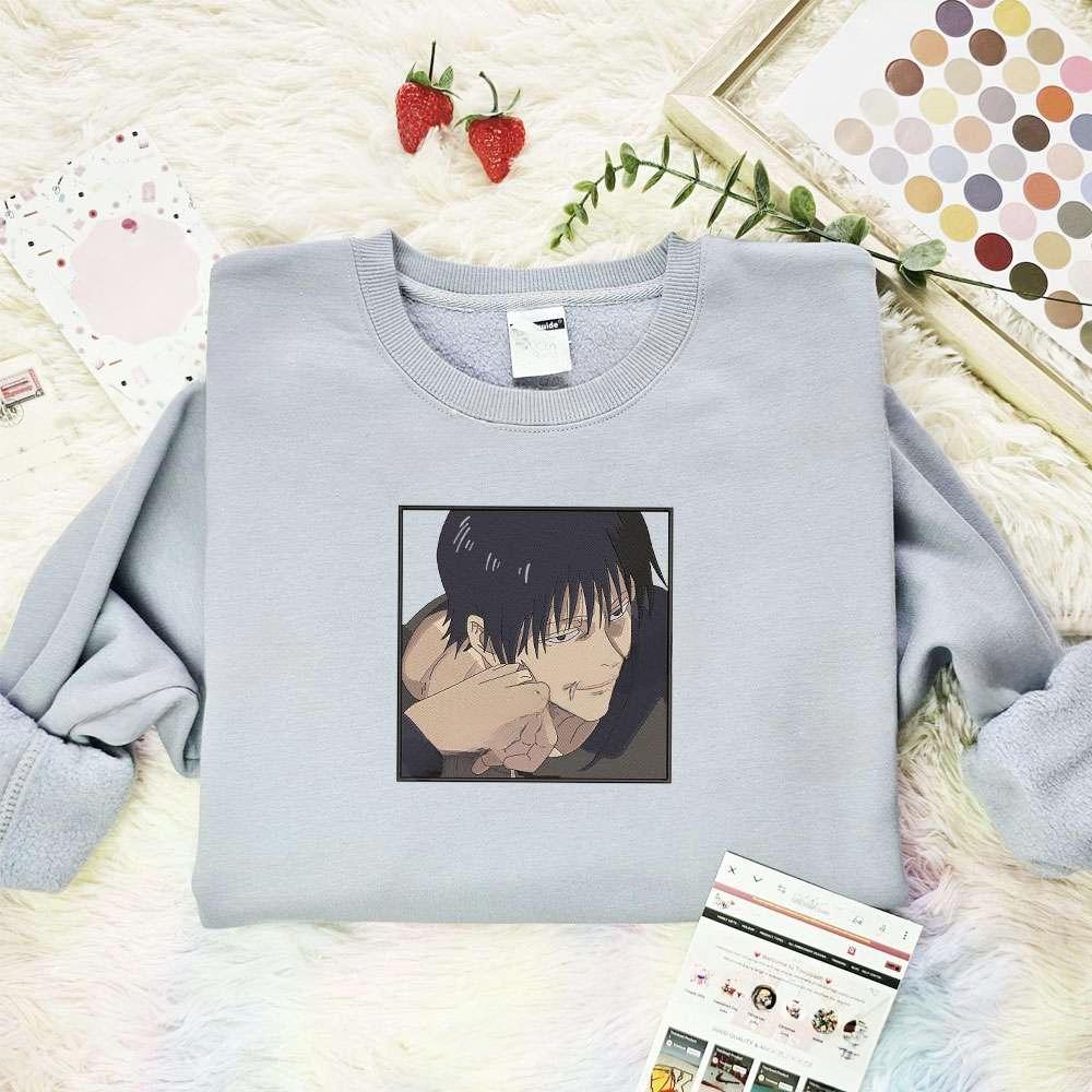 Toji Fushiguro Jujutsu Kaisen Anime Embroidered Shirt , Anime Embroidered T-shirt Sweatshirt Hoodie, Inspired Anime Movie, Best Gift for Anime Fans