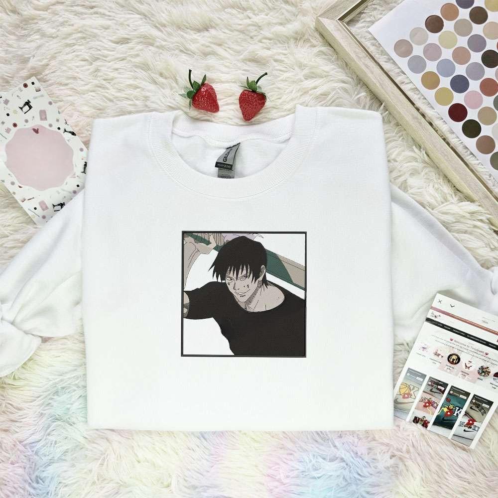 Toji Fushiguro Jujutsu Kaisen Anime Embroidered Shirt , Anime Embroidered T-shirt Sweatshirt Hoodie, Inspired Anime Movie, Best Gift for Anime Fans