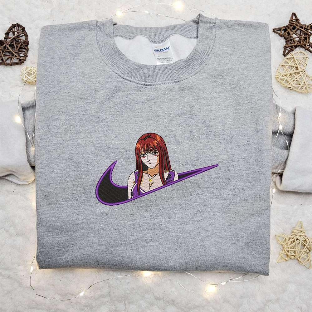 Tomoko Nomura x Nike Anime Embroidered Sweatshirt Nike Inspired Embroidered Hoodie Best Birthday Gift Ideas