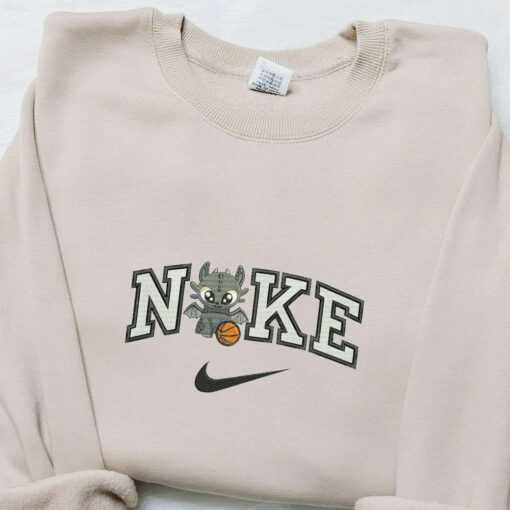 Toothless Basketball Cartoon Sports Embroidered Shirt