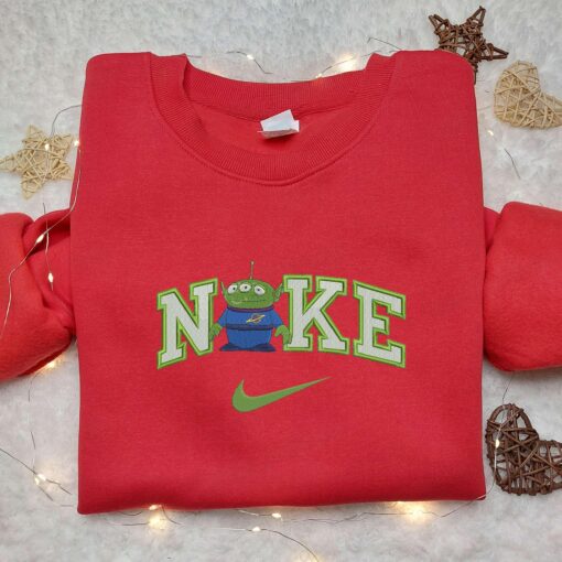 Toy Story Alien x Nike Embroidered Shirt Disneyland Family Shirts Nike Inspired Embroidered Hoodie