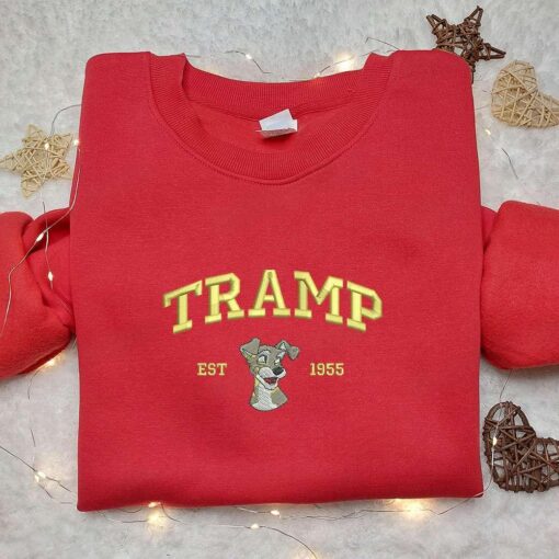 Tramp Est 955 Embroidered Shirt Disney Characters Embroidered Hoodie Best Cartoon Gift