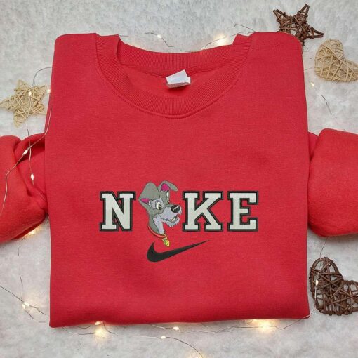Tramp x Nike Embroidered Hoodie Lady and the Tramp Embroidered Shirt Nike Inspired Embroidered Shirt
