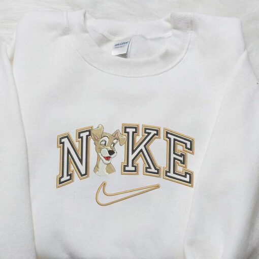 Tramp x Nike Embroidered Shirt Lady And The Tramp Embroidered Shirt Custom Nike Embroidered Shirt