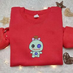Trapos Lilo And Stitch Embroidered Sweatshirt Disney Cartoon Embroidered Hoodie Best Halloween Gift Ideas