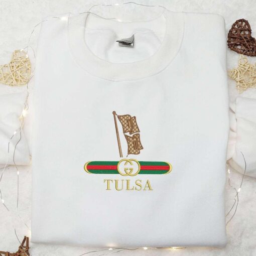 Tulsa Golden Hurricane x Gucci Embroidered Shirt NCAA Sports Embroidered Hoodie Best Gift Idea