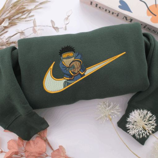 Uchiha Obito Swoosh Nike Embroidered Sweatshirt, Nike Movie Inspired, Best Gifts Idea For Him Her - Image 3