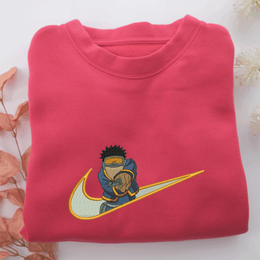 Uchiha Obito Swoosh Nike Embroidered Sweatshirt, Nike Movie Inspired, Best Gifts Idea For Him Her - Image 5