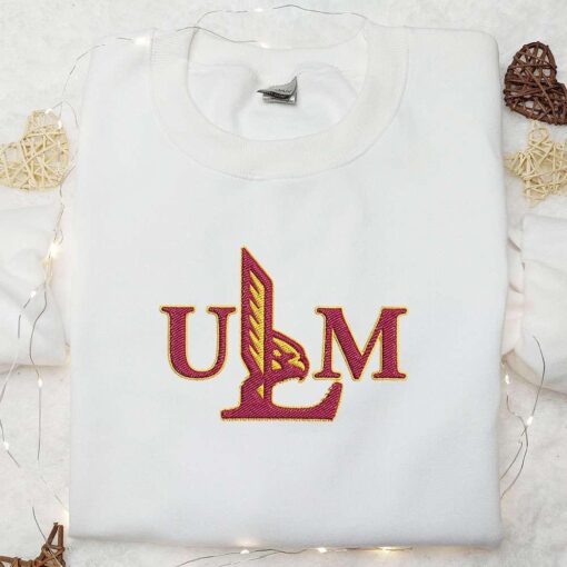 UL Monroe Warhawks Embroidered Shirt NCAA Sports Embroidered Hoodie Best Gift Idea