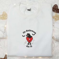 Un Halloween Sin Ti Bad Bunny Halloween Embroidered Sweatshirt Halloween Embroidered Hoodie Best Gifts for Family