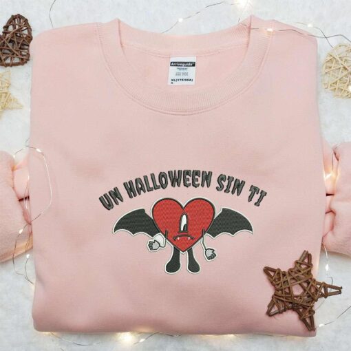 Un Halloween Sin Ti Wings Bad Bunny Embroidered Sweatshirt Celebrity Embroidered Hoodie Best Halloween Gift Ideas 2
