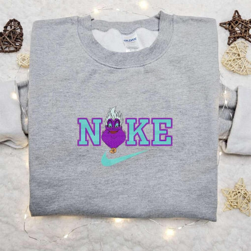 Ursula x Nike Cartoon Embroidered Hoodie Disney Characters Embroidered Shirt Best Gift Ideas for Family