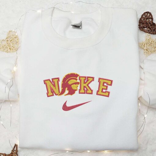 USC Trojans x Nike Embroidered Shirt NCAA Sports Embroidered Hoodie Best Gift Idea
