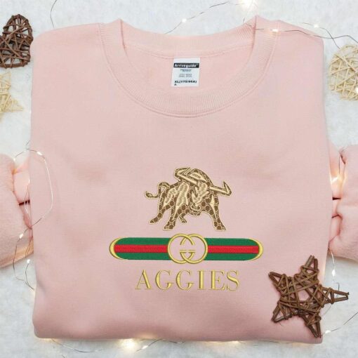 Utah State Aggies x Gucci Embroidered Shirt NCAA Sports Embroidered Hoodie Best Gift Idea
