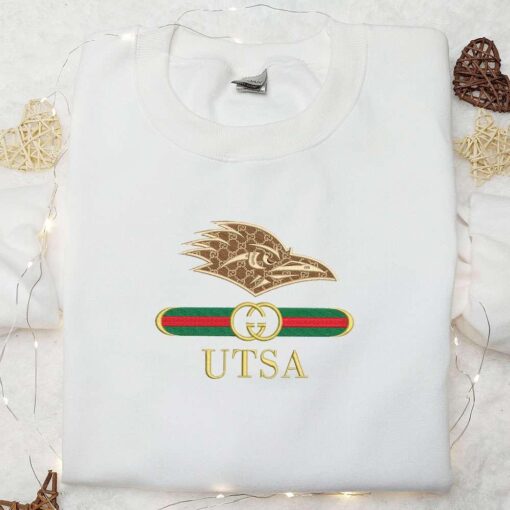 UTSA Roadrunners x Gucci Embroidered Shirt NCAA Sports Embroidered Hoodie Best Gift Idea