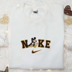 Vampire Costume Halloween Masquerade Mickey Mouse x Nike Embroidered Shirt Trick or Treat Embroidered Sweatshirt Cute Halloween Embroidered Hoodie