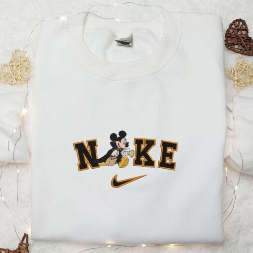 Vampire Costume Halloween Masquerade Mickey Mouse x Nike Embroidered Shirt Trick or Treat Embroidered Sweatshirt Cute Halloween Embroidered Hoodie
