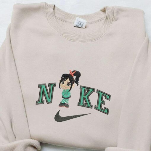 Vanellope von Schweetz x Nike Cartoon Embroidered Hoodie Disney Characters Embroidered Hoodie Best Gift Ideas for Family