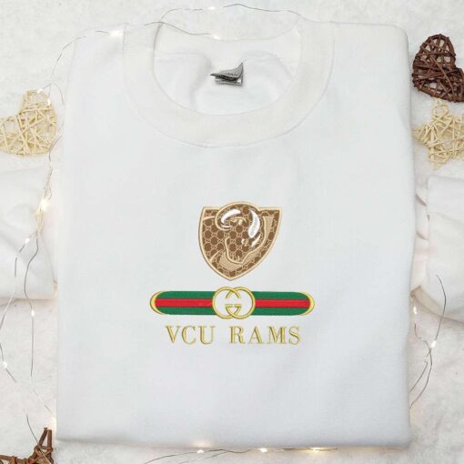 VCU Rams x Gucci Embroidered Shirt NCAA Sports Embroidered Hoodie Best Gift Idea