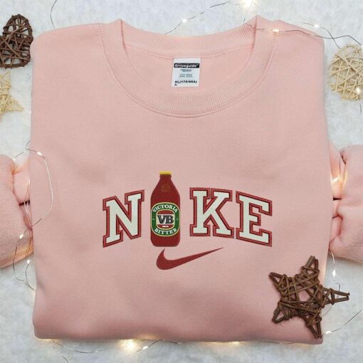 Victoria Bottle x Nike Embroidered Hoodie Favorite Drink Embroidered Shirt Nike Inspired Embroidered Shirt