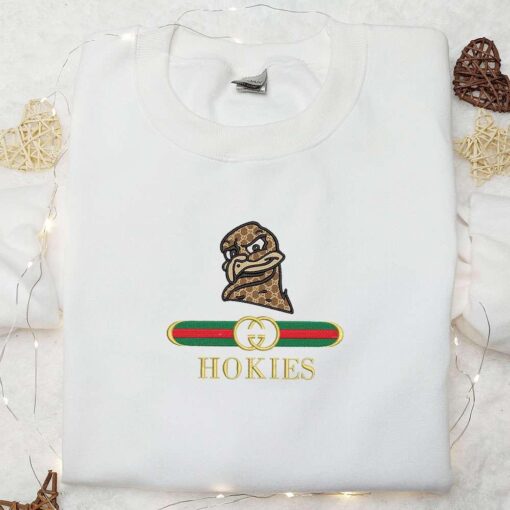 Virginia Tech Hokies x Gucci Embroidered Shirt NCAA Sports Embroidered Hoodie Best Gift Idea
