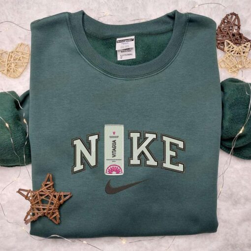 Vitagua Can x Nike Embroidered Shirt Favorite Food And Drink Embroidered Hoodie Nike Inspired Embroidered Sweatshirt