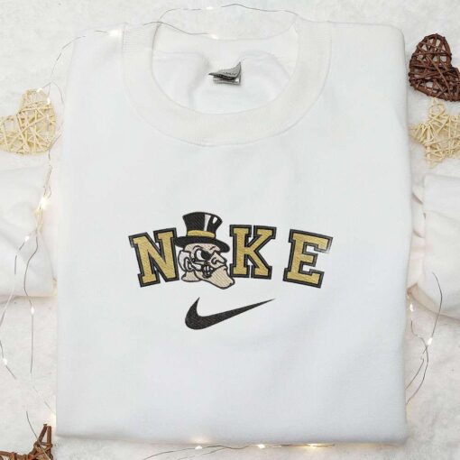 Wake Forest Demon Deacons x Nike Embroidered Shirt NCAA Sports Embroidered Hoodie Best Gift Idea