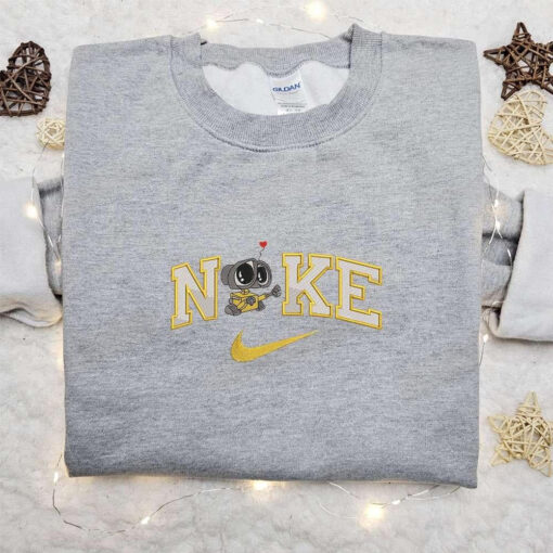 Wall E Love x Nike Cartoon Embroidered Hoodie Disney Characters Embroidered Shirt Best Gift Ideas for Family