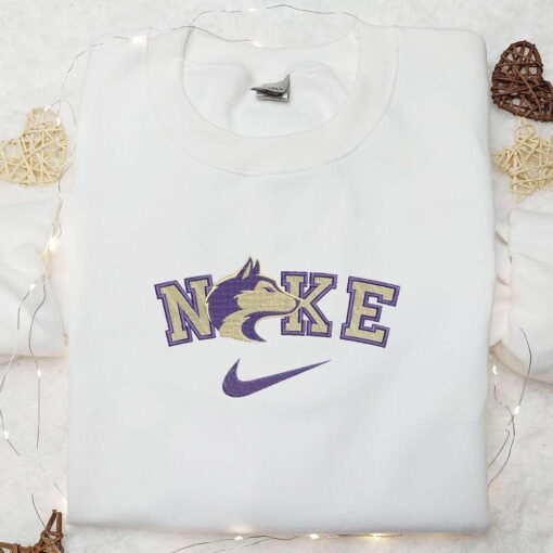 Washington Huskies x Nike Embroidered Shirt NCAA Sports Embroidered Hoodie Best Gift Idea