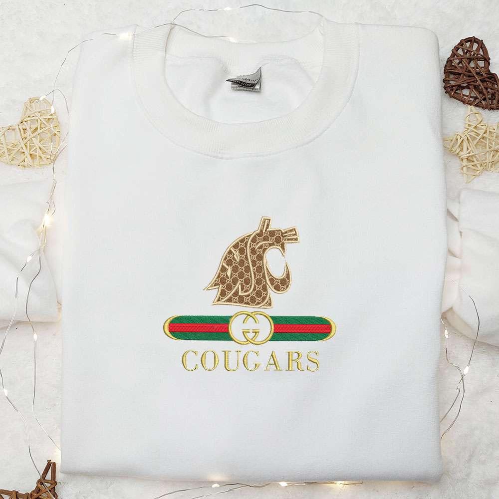 Washington State Cougars x Gucci Embroidered Shirt NCAA Sports Embroidered Hoodie Best Gift Idea