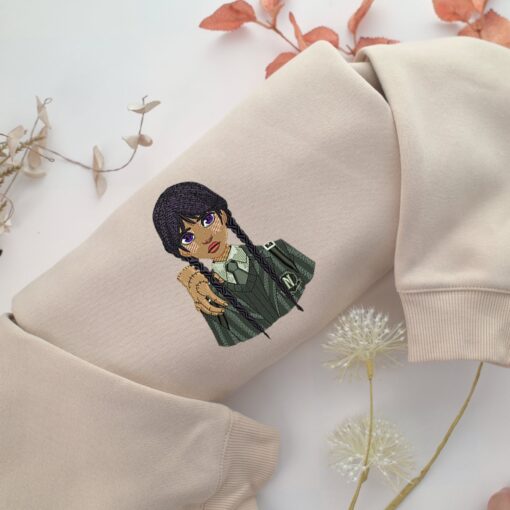 Wednesday Addams Nike Embroidered Sweatshirt, Nike Movie Inspired, Best Gifts Idea For Him Her