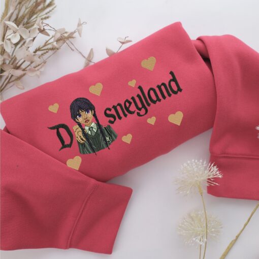 Wednesday Disneyland Embroidery, Disneyland Embroidered Sweatshirt, Movie Disney Inspired, Best Gifts Idea For Him Her - Image 4