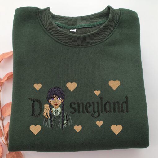 Wednesday Disneyland Embroidery, Disneyland Embroidered Sweatshirt, Movie Disney Inspired, Best Gifts Idea For Him Her - Image 3