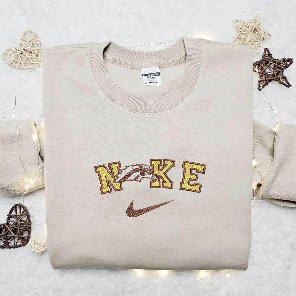 Western Michigan Broncos x Nike Embroidered Shirt NCAA Sports Embroidered Hoodie Best Gift Idea