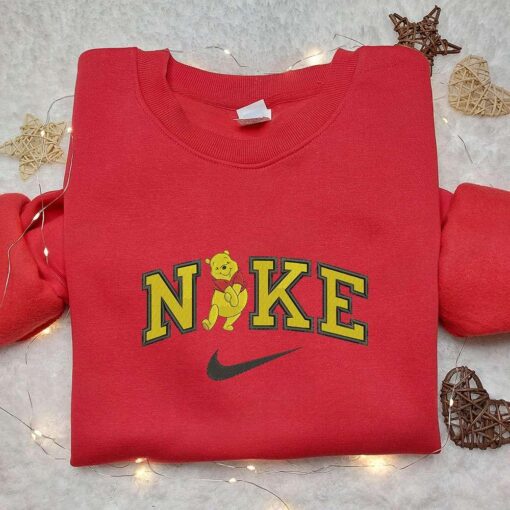 Winnie Pooh x Nike Embroidered Hoodie Winnie The Pooh Embroidered Shirt Nike Inspired Embroidered Shirt