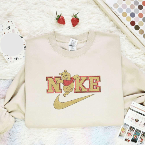 Winnie The Pooh Disney Characters Embroidered Shirt