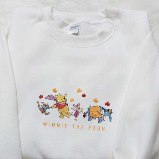 Winnie The Pooh Team Autumn Fall Embroidered Shirt Best Halloween Gift Ideas